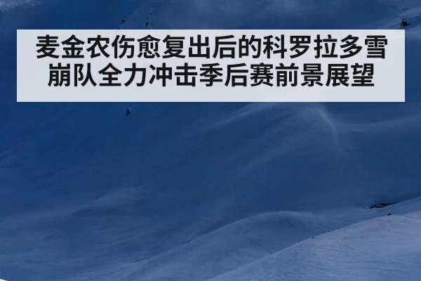 麦金农伤愈复出后的科罗拉多雪崩队全力冲击季后赛前景展望